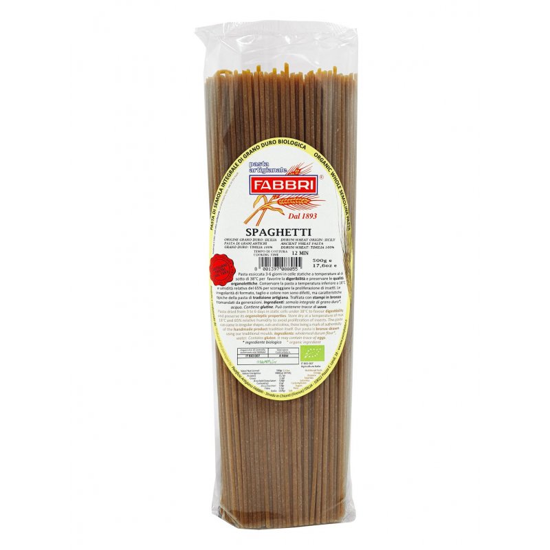 Spaghetti Pasta Fabbri Hartweizen Timilia